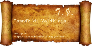 Tasnádi Valéria névjegykártya